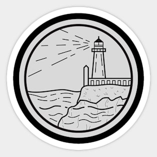 Circle Sea Landscape Sticker